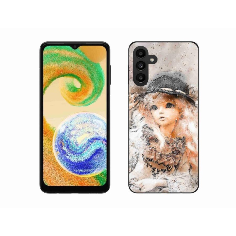 Gelový kryt mmCase na mobil Samsung Galaxy A04s (164.7x76.7x9.1mm) - holčička s kloboukem