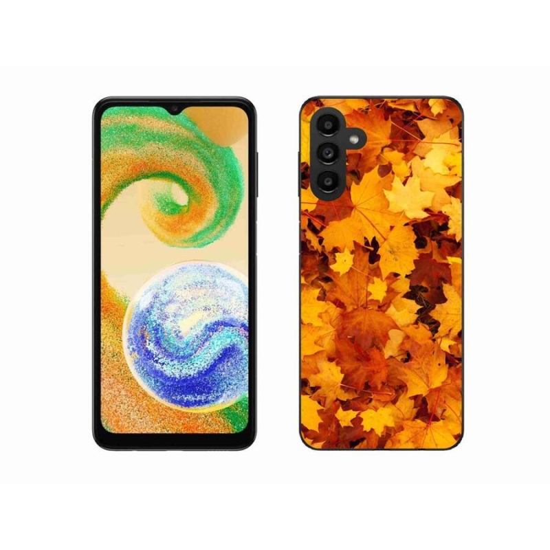 Gelový kryt mmCase na mobil Samsung Galaxy A04s (164.7x76.7x9.1mm) - javorové listy