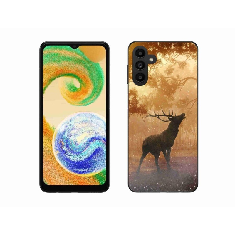Gelový kryt mmCase na mobil Samsung Galaxy A04s (164.7x76.7x9.1mm) - jelen v říji