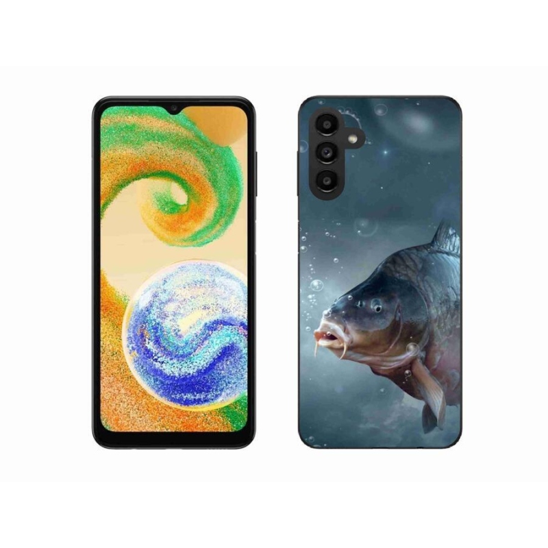 Gelový kryt mmCase na mobil Samsung Galaxy A04s (164.7x76.7x9.1mm) - kapr a bublinky