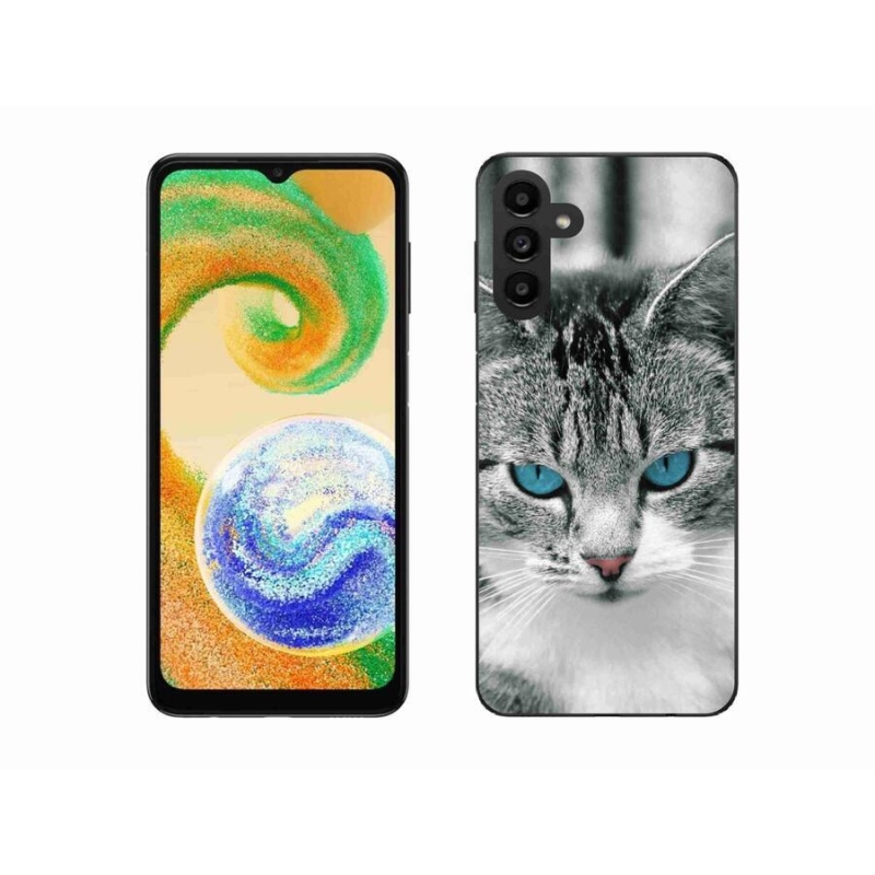 Gelový kryt mmCase na mobil Samsung Galaxy A04s (164.7x76.7x9.1mm) - kočičí pohled 1