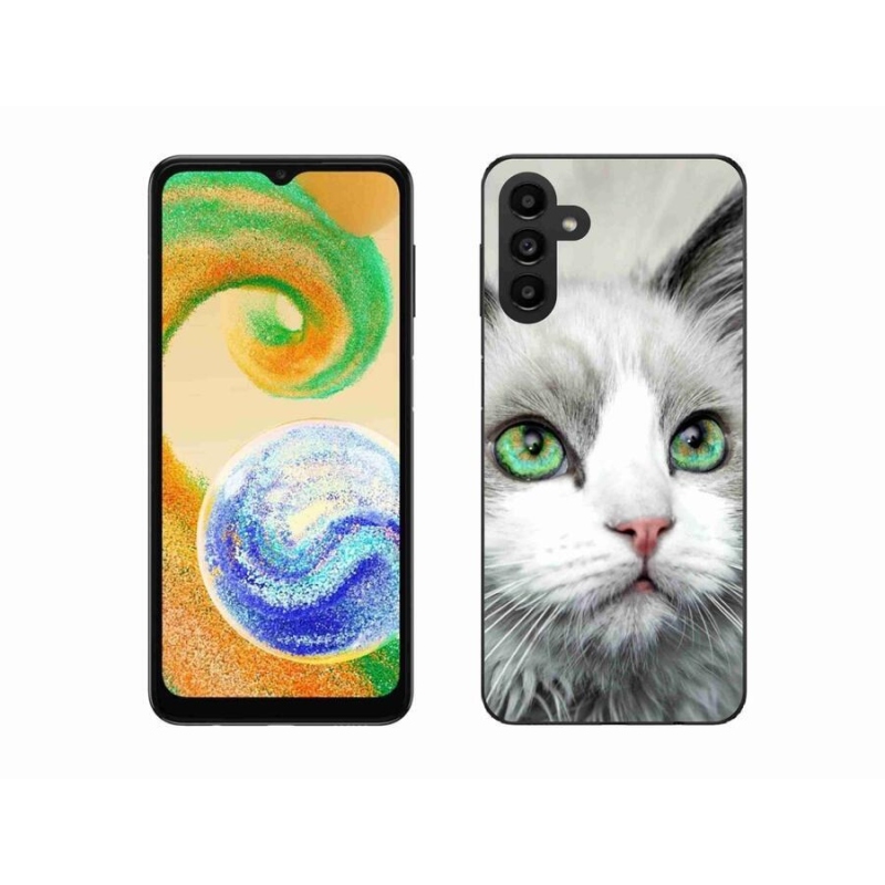 Gelový kryt mmCase na mobil Samsung Galaxy A04s (164.7x76.7x9.1mm) - kočičí pohled