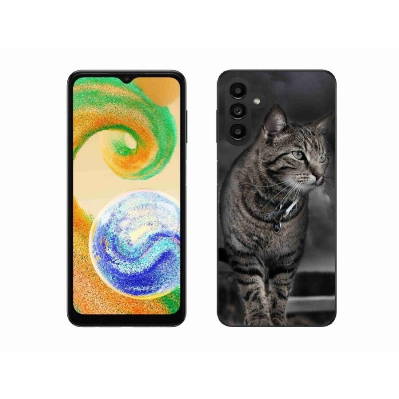 Gelový kryt mmCase na mobil Samsung Galaxy A04s (164.7x76.7x9.1mm) - kočka