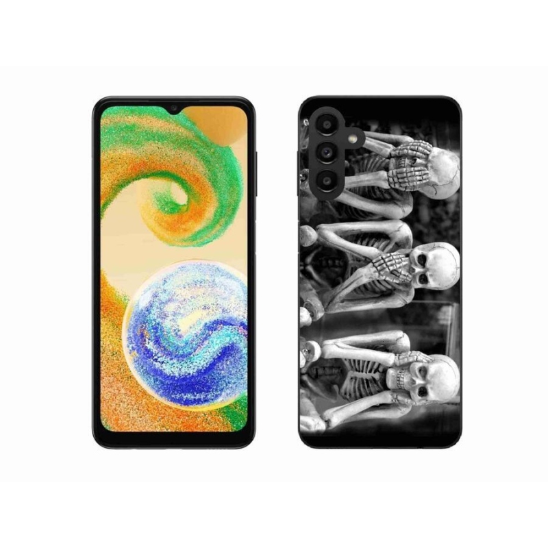 Gelový kryt mmCase na mobil Samsung Galaxy A04s (164.7x76.7x9.1mm) - kostlivci