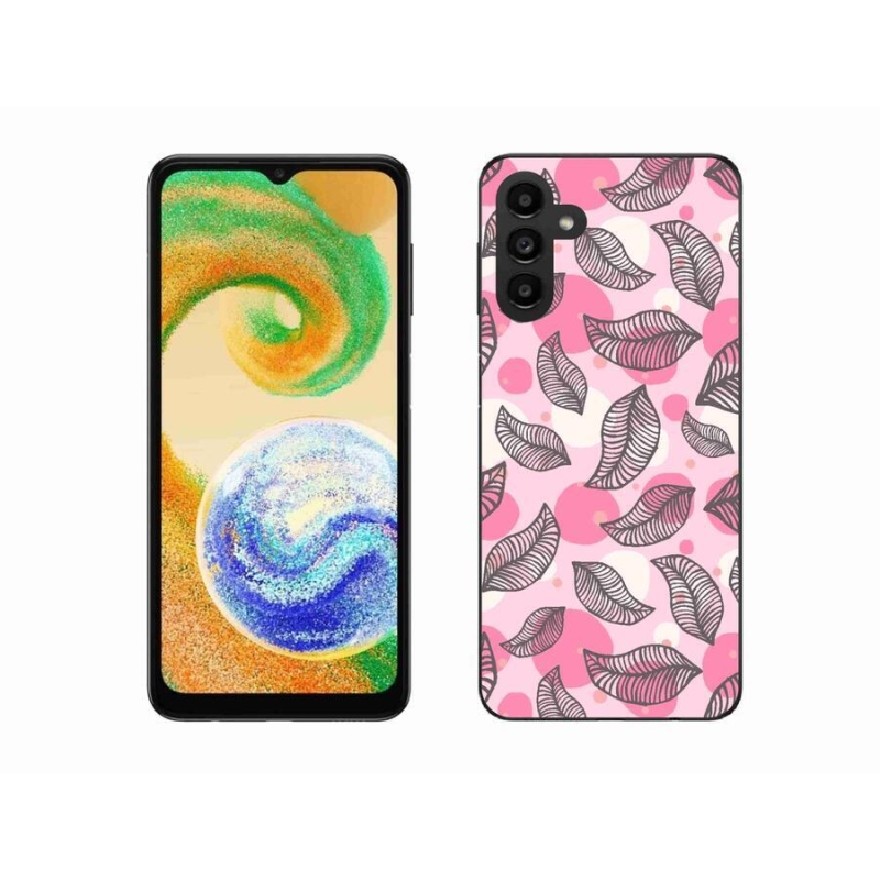 Gelový kryt mmCase na mobil Samsung Galaxy A04s (164.7x76.7x9.1mm) - kreslené padající listy