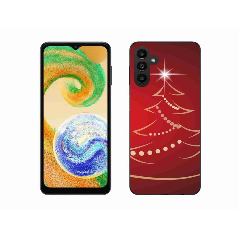 Gelový kryt mmCase na mobil Samsung Galaxy A04s (164.7x76.7x9.1mm) - kreslený vánoční stromek