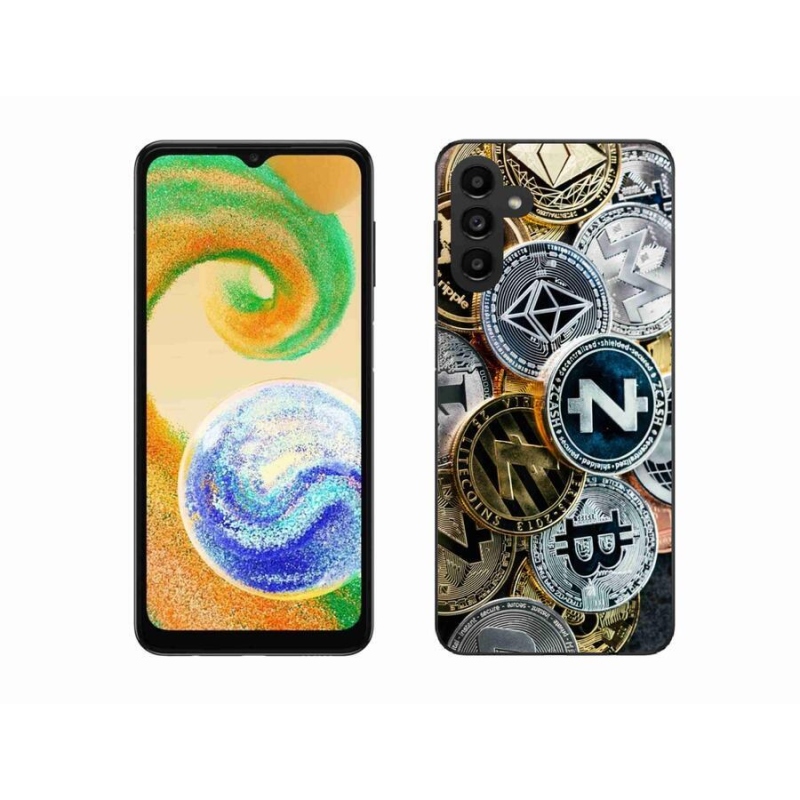 Gelový kryt mmCase na mobil Samsung Galaxy A04s (164.7x76.7x9.1mm) - kryptoměny