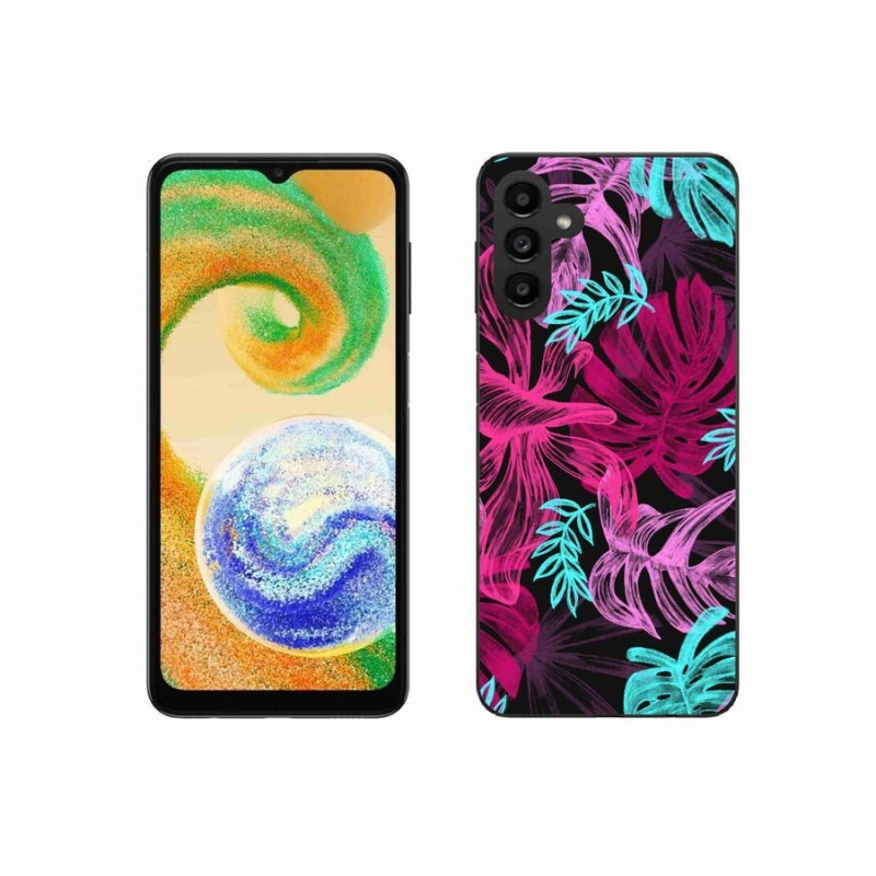 Gelový kryt mmCase na mobil Samsung Galaxy A04s (164.7x76.7x9.1mm) - květiny 1