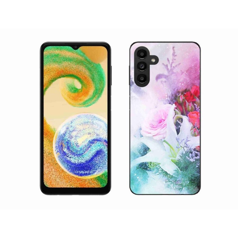 Gelový kryt mmCase na mobil Samsung Galaxy A04s (164.7x76.7x9.1mm) - květiny 4