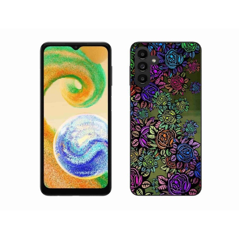 Gelový kryt mmCase na mobil Samsung Galaxy A04s (164.7x76.7x9.1mm) - květiny 6