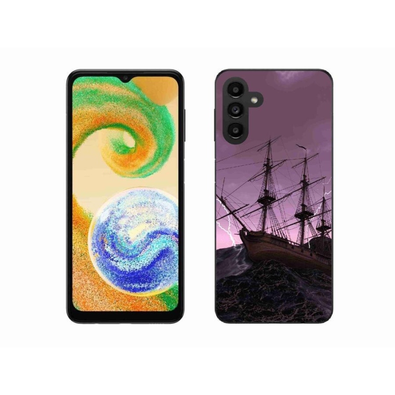 Gelový kryt mmCase na mobil Samsung Galaxy A04s (164.7x76.7x9.1mm) - loď v bouři