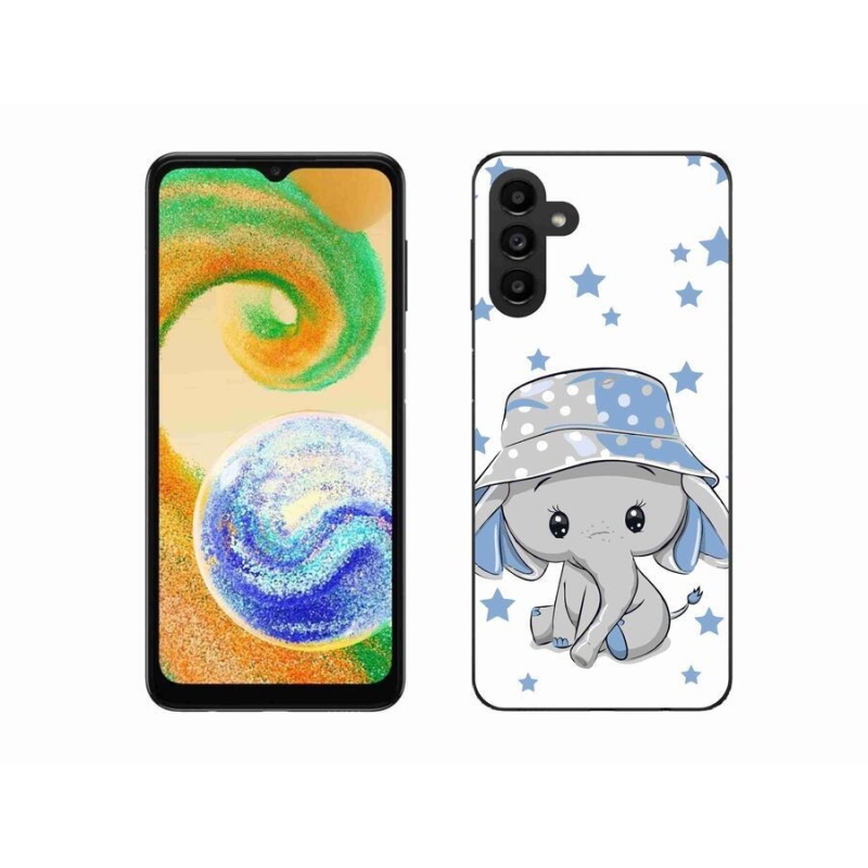 Gelový kryt mmCase na mobil Samsung Galaxy A04s (164.7x76.7x9.1mm) - modrý slon