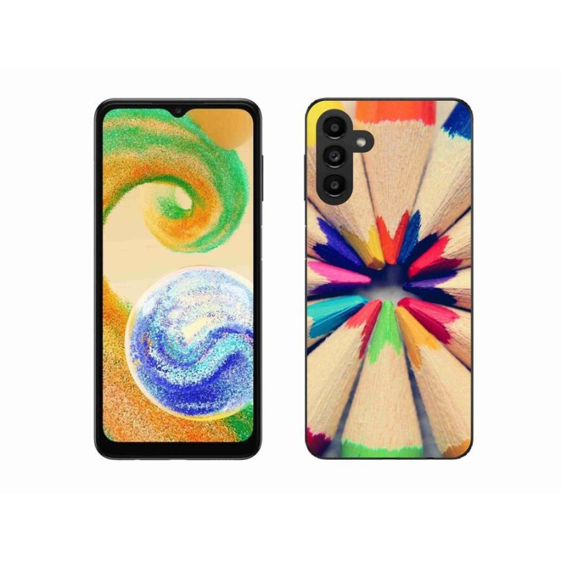 Gelový kryt mmCase na mobil Samsung Galaxy A04s (164.7x76.7x9.1mm) - pastelky