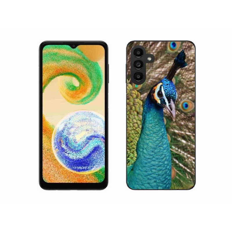 Gelový kryt mmCase na mobil Samsung Galaxy A04s (164.7x76.7x9.1mm) - páv