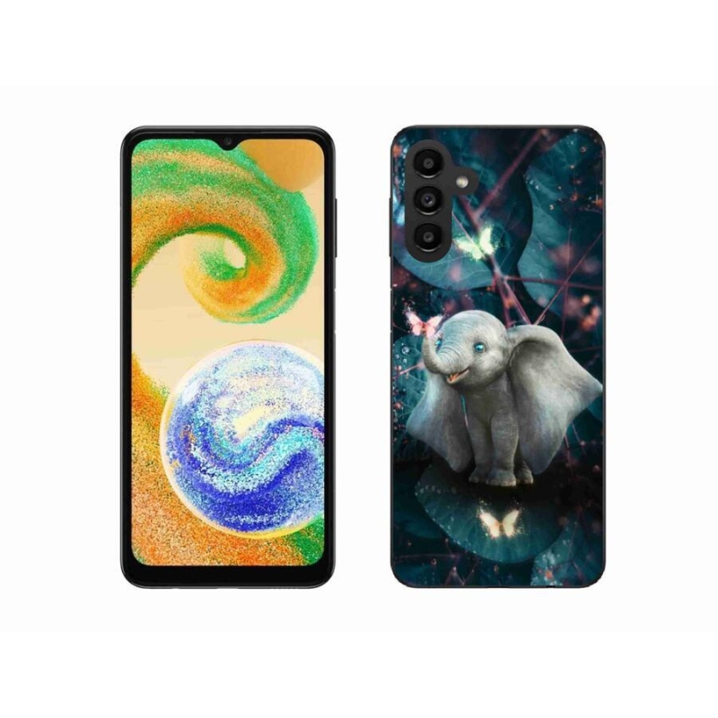 Gelový kryt mmCase na mobil Samsung Galaxy A04s (164.7x76.7x9.1mm) - roztomilý slon