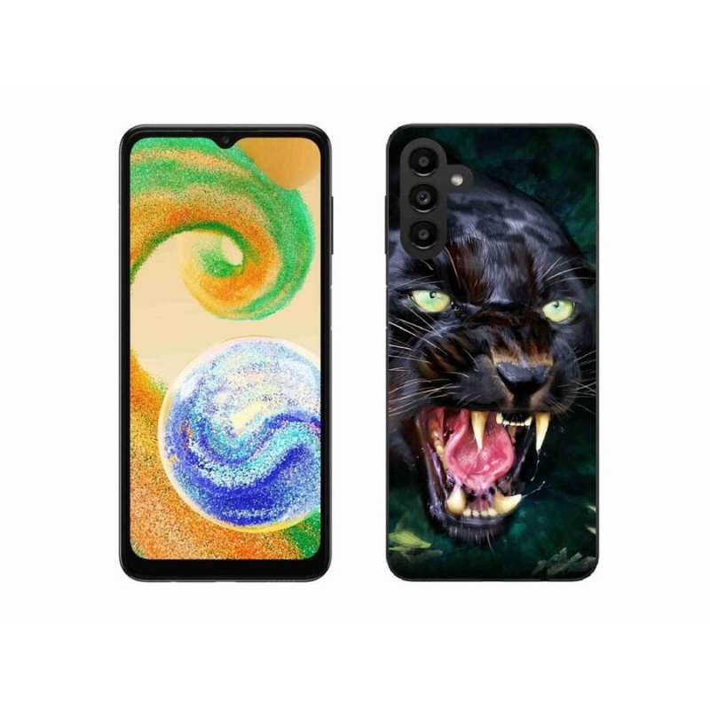 Gelový kryt mmCase na mobil Samsung Galaxy A04s (164.7x76.7x9.1mm) - rozzuřený černý panter