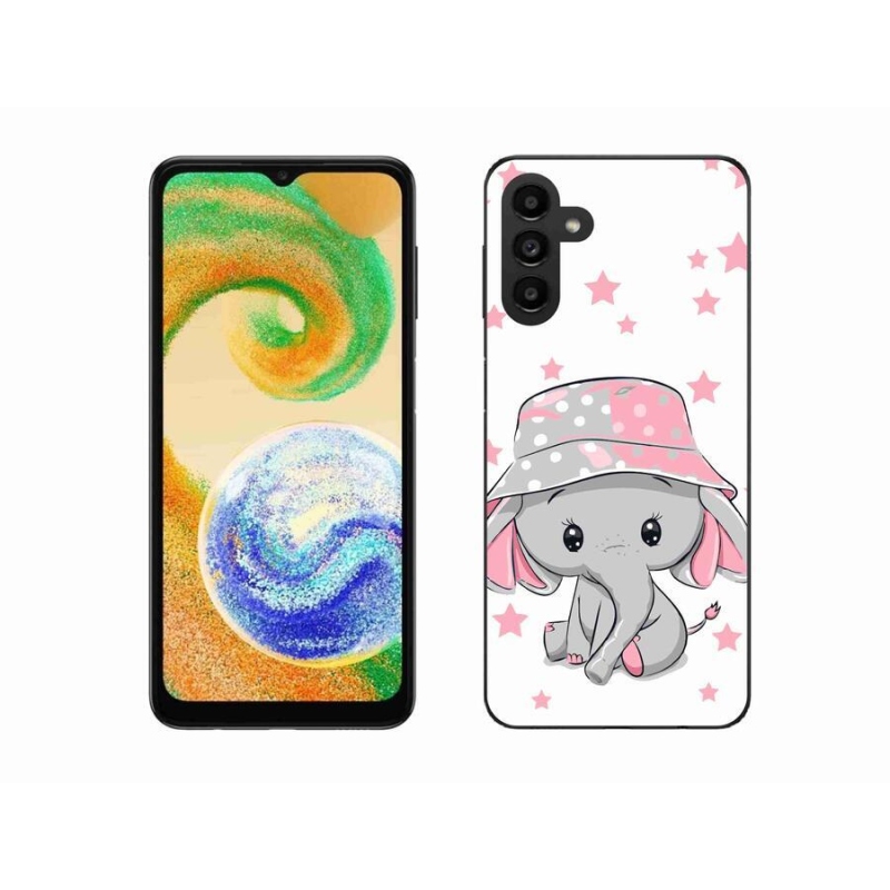 Gelový kryt mmCase na mobil Samsung Galaxy A04s (164.7x76.7x9.1mm) - růžový slon