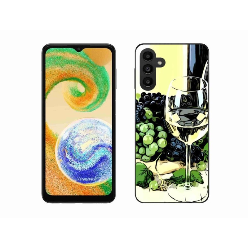 Gelový kryt mmCase na mobil Samsung Galaxy A04s (164.7x76.7x9.1mm) - sklenka vína