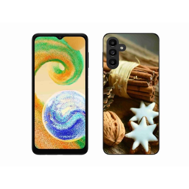 Gelový kryt mmCase na mobil Samsung Galaxy A04s (164.7x76.7x9.1mm) - skořice a perníčky