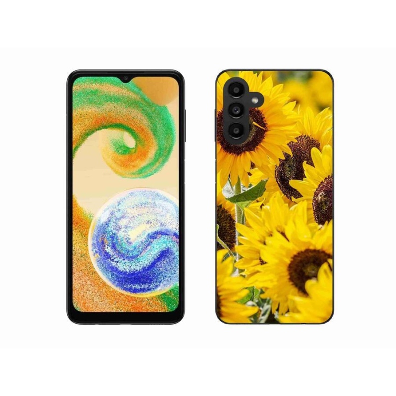 Gelový kryt mmCase na mobil Samsung Galaxy A04s (164.7x76.7x9.1mm) - slunečnice