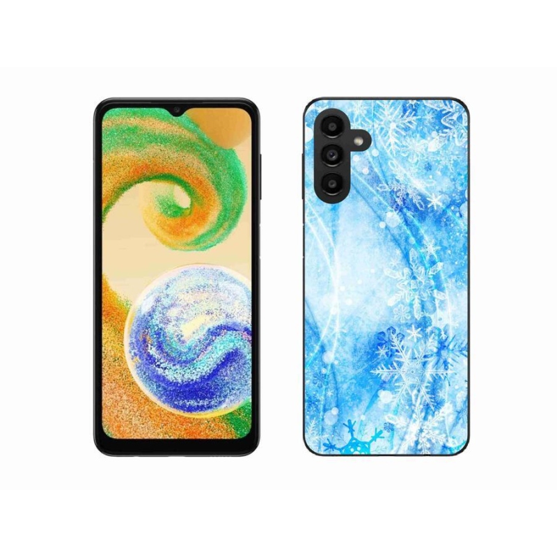 Gelový kryt mmCase na mobil Samsung Galaxy A04s (164.7x76.7x9.1mm) - sněhové vločky