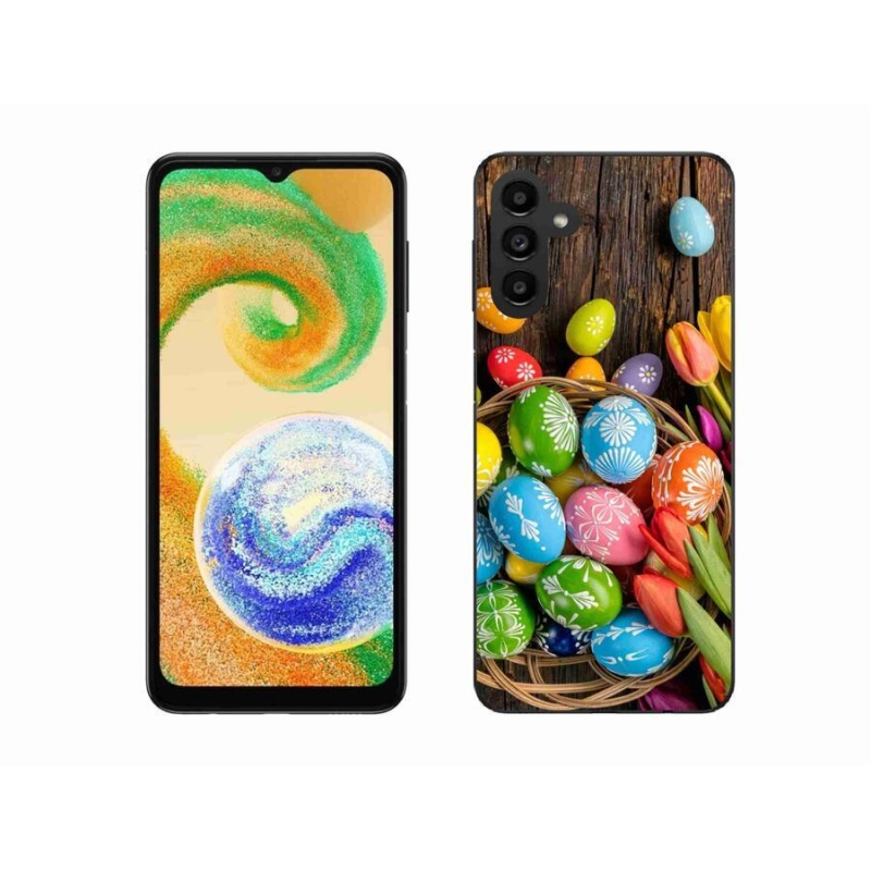 Gelový kryt mmCase na mobil Samsung Galaxy A04s (164.7x76.7x9.1mm) - velikonoční vajíčka