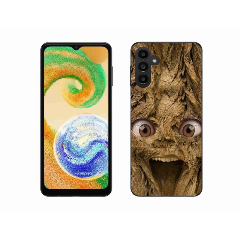 Gelový kryt mmCase na mobil Samsung Galaxy A04s (164.7x76.7x9.1mm) - veselý strom s očima