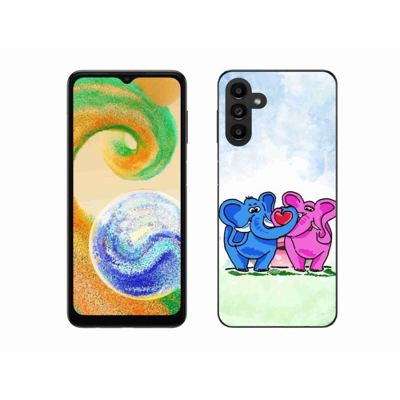 Gelový kryt mmCase na mobil Samsung Galaxy A04s (164.7x76.7x9.1mm) - zamilovaní sloni