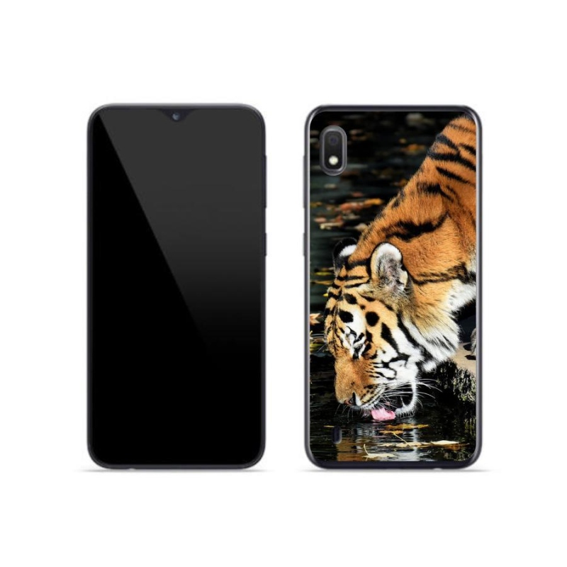 Gelový kryt mmCase na mobil Samsung Galaxy A10 - žíznivý tygr