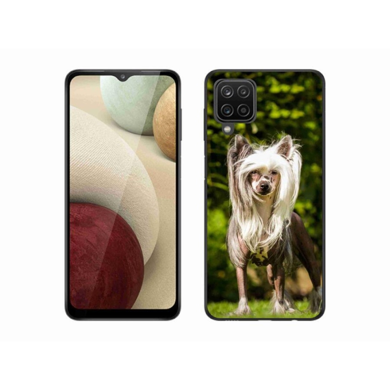 Gelový kryt mmCase na mobil Samsung Galaxy A12 - čínský chocholatý pes