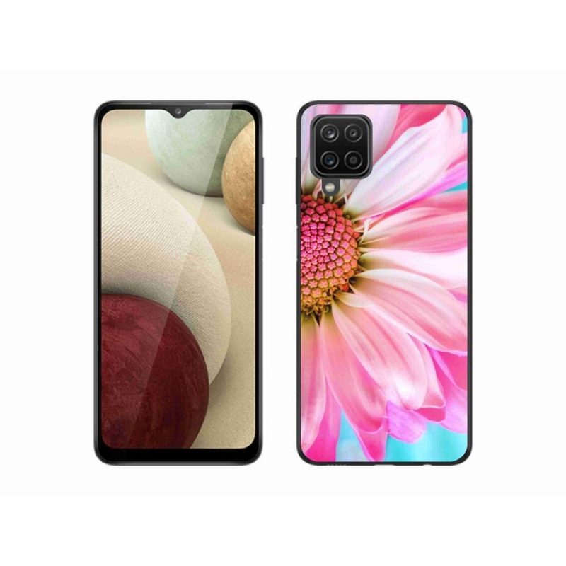 Gelový kryt mmCase na mobil Samsung Galaxy A12 - růžová květina