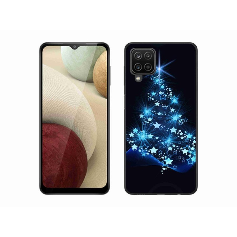 Gelový kryt mmCase na mobil Samsung Galaxy A12 - vánoční stromek