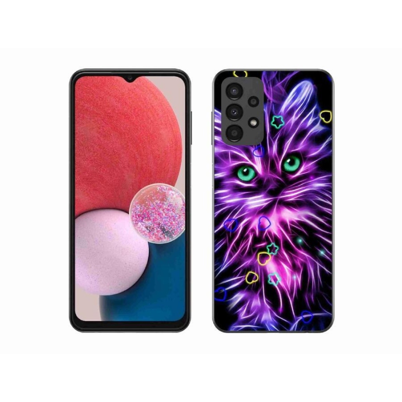 Gelový kryt mmCase na mobil Samsung Galaxy A13 4G - abstraktní kočka