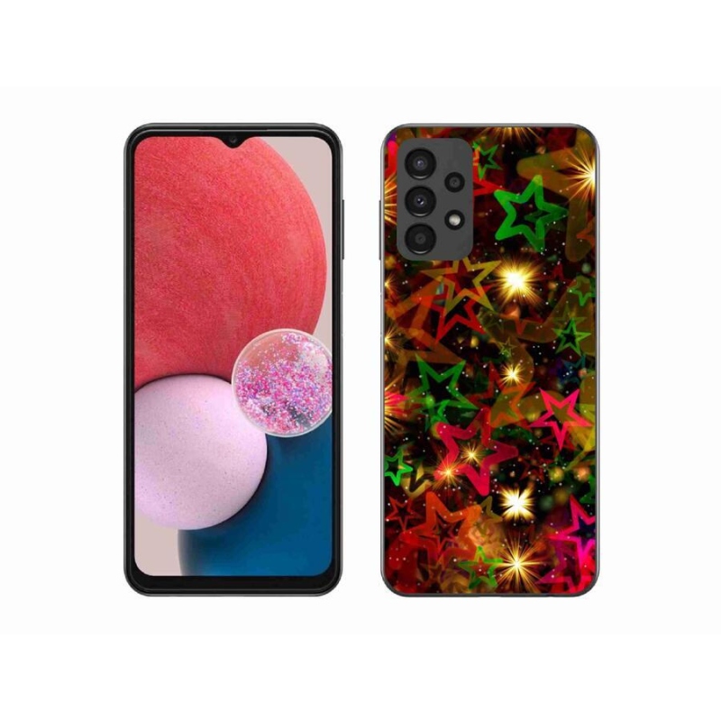 Gelový kryt mmCase na mobil Samsung Galaxy A13 4G - barevné hvězdičky