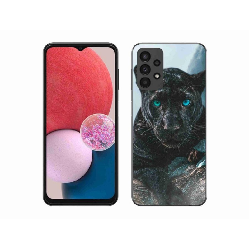 Gelový kryt mmCase na mobil Samsung Galaxy A13 4G - černý panter