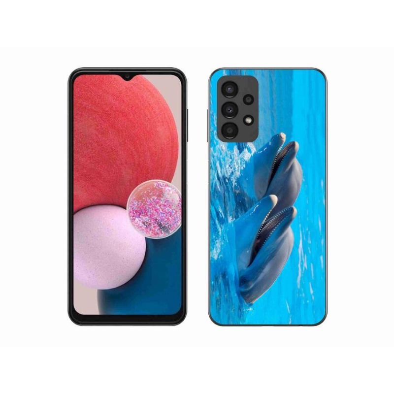 Gelový kryt mmCase na mobil Samsung Galaxy A13 4G - delfíni