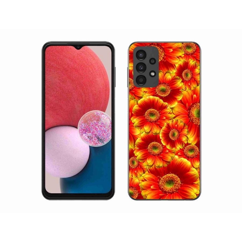 Gelový kryt mmCase na mobil Samsung Galaxy A13 4G - gerbera 1