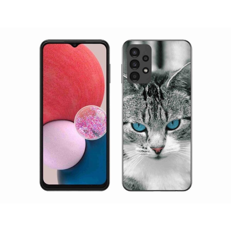 Gelový kryt mmCase na mobil Samsung Galaxy A13 4G - kočičí pohled 1