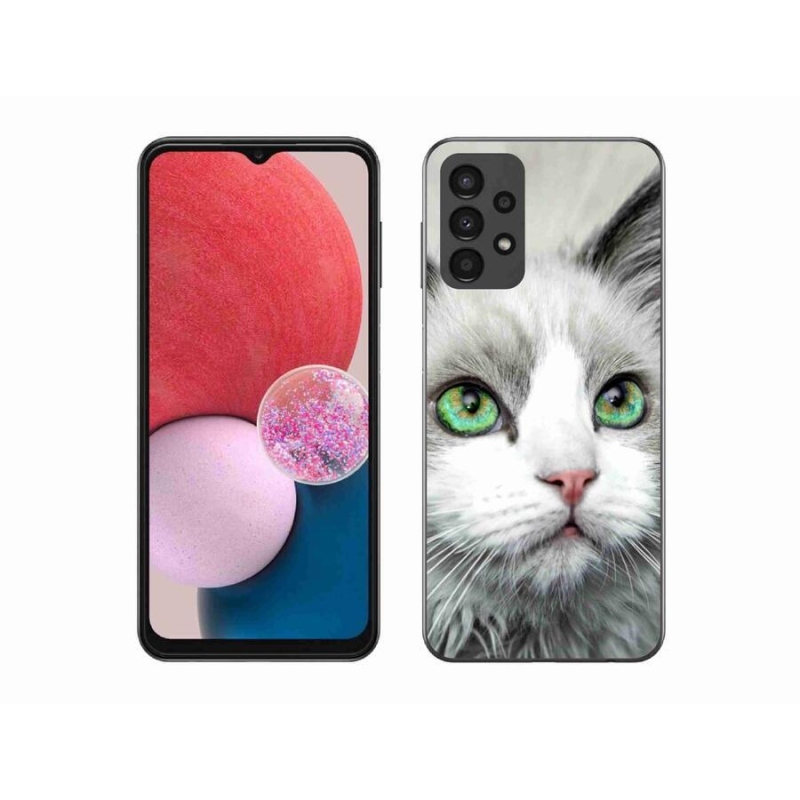 Gelový kryt mmCase na mobil Samsung Galaxy A13 4G - kočičí pohled