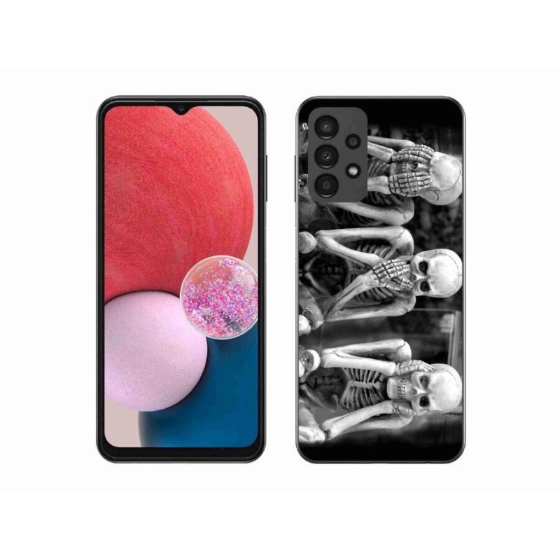 Gelový kryt mmCase na mobil Samsung Galaxy A13 4G - kostlivci