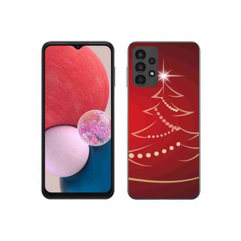 Gelový kryt mmCase na mobil Samsung Galaxy A13 4G - kreslený vánoční stromek