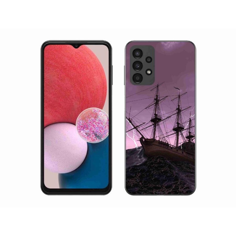 Gelový kryt mmCase na mobil Samsung Galaxy A13 4G - loď v bouři