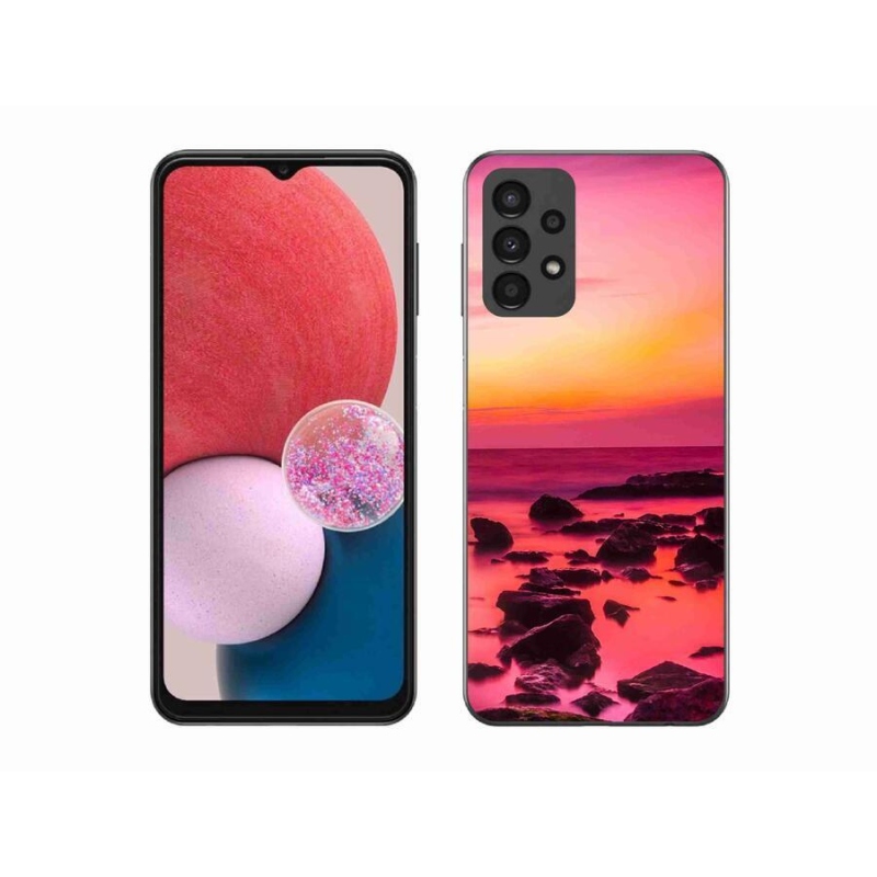 Gelový kryt mmCase na mobil Samsung Galaxy A13 4G - moře a záře