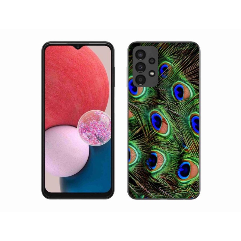 Gelový kryt mmCase na mobil Samsung Galaxy A13 4G - paví peří