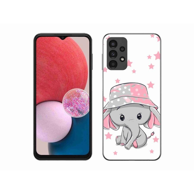 Gelový kryt mmCase na mobil Samsung Galaxy A13 4G - růžový slon
