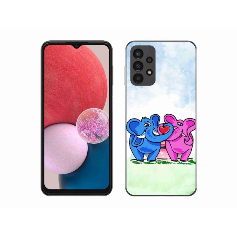 Gelový kryt mmCase na mobil Samsung Galaxy A13 4G - zamilovaní sloni