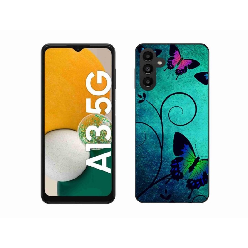Gelový kryt mmCase na mobil Samsung Galaxy A13 5G - barevní motýli