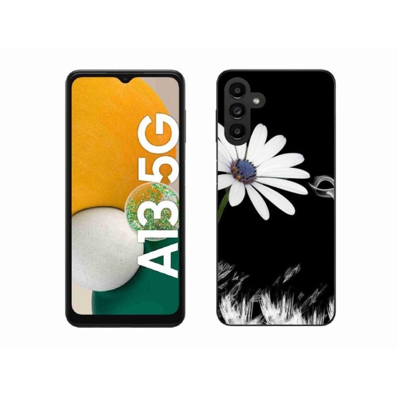 Gelový kryt mmCase na mobil Samsung Galaxy A13 5G - bílá květina