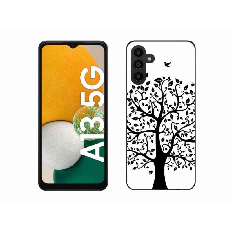 Gelový kryt mmCase na mobil Samsung Galaxy A13 5G - černobílý strom