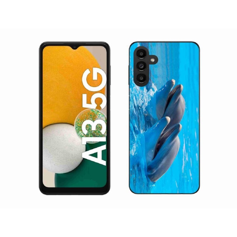 Gelový kryt mmCase na mobil Samsung Galaxy A13 5G - delfíni